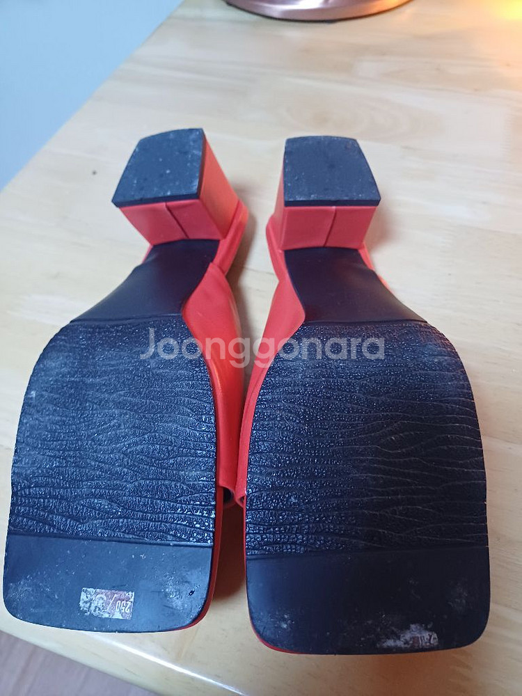 레드뮬 사각디자인 구두 250--2