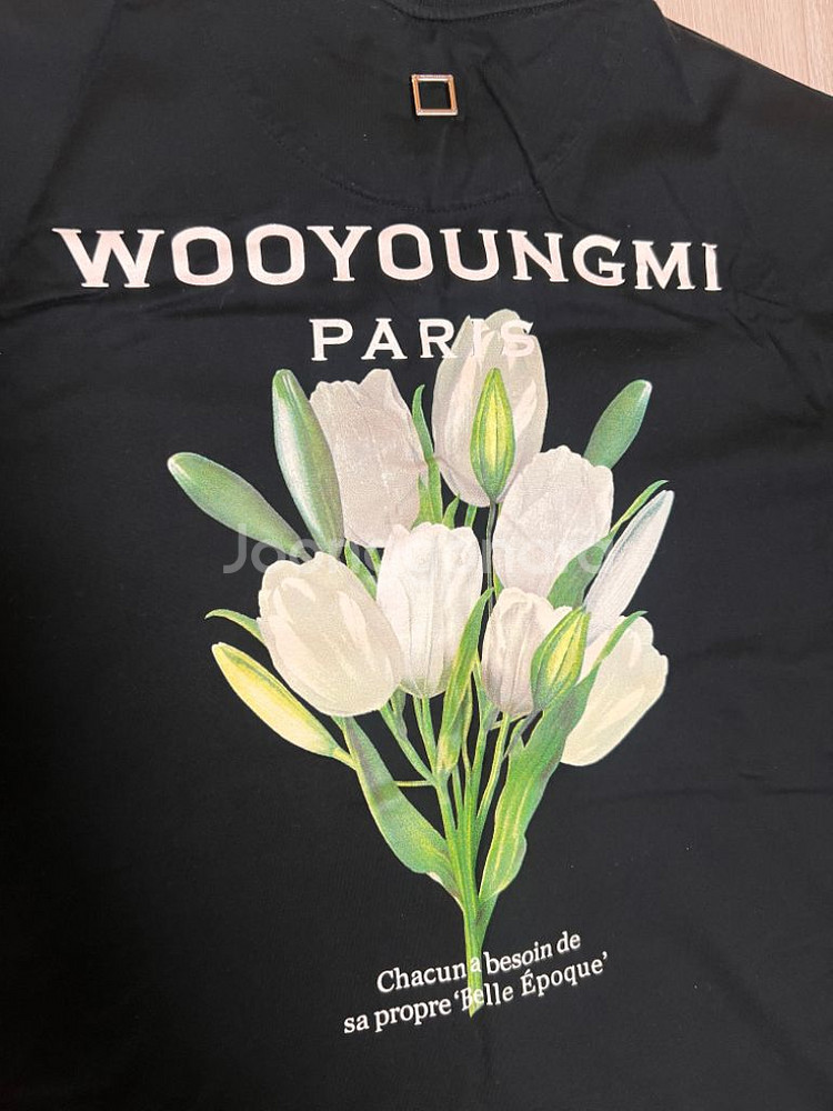 22SS 우영미 플라워 프린트 백로고 반팔 48--2