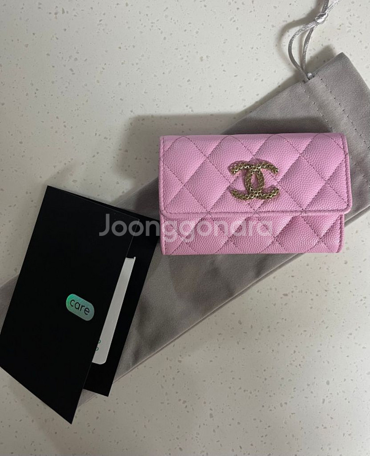 샤넬 23s/s시즌 캐비어 똑딱이 카드지갑ap3187--1