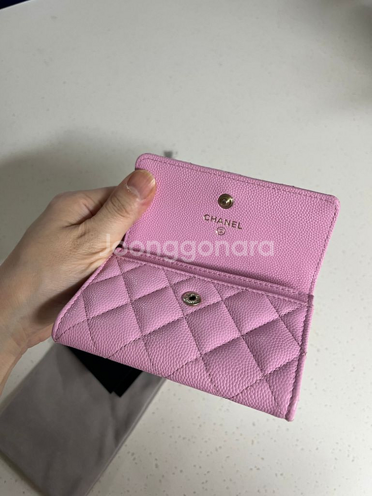 샤넬 23s/s시즌 캐비어 똑딱이 카드지갑ap3187--2