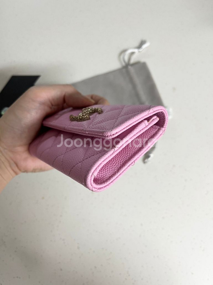 샤넬 23s/s시즌 캐비어 똑딱이 카드지갑ap3187--6