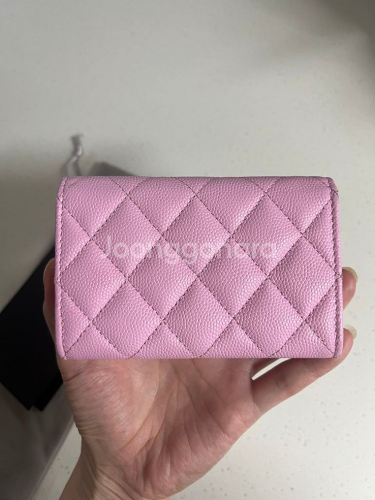 샤넬 23s/s시즌 캐비어 똑딱이 카드지갑ap3187--4