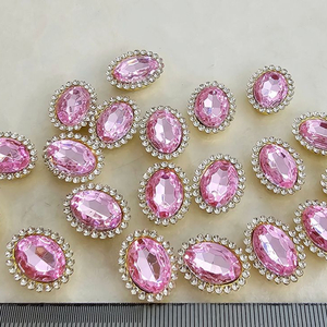 금속 타원형 큐빅테핑크 20개 일괄