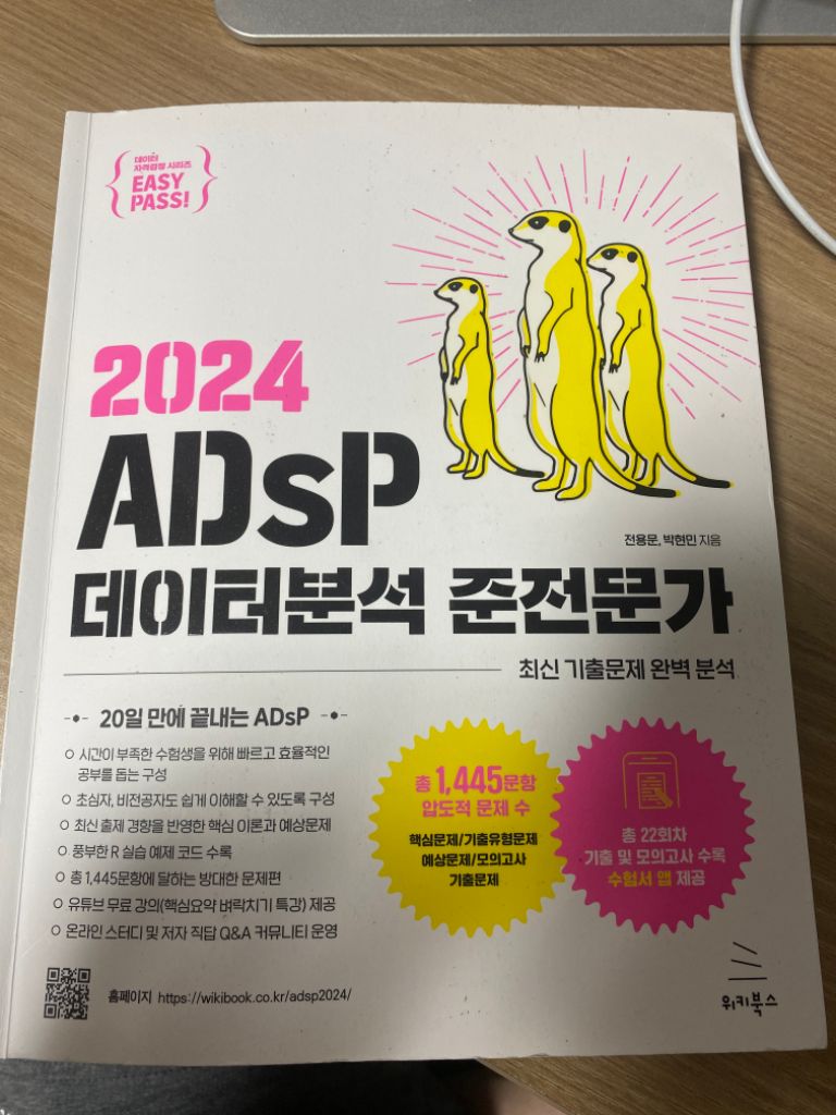 2024 adsp 미어캣책 이지패스 교재