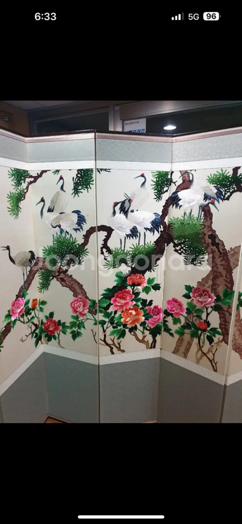 자수 일지병풍 상태 최상 손자수병풍--2