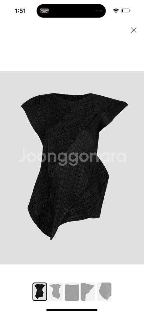 플리츠플리즈 콤부 탑 & 스커트--1