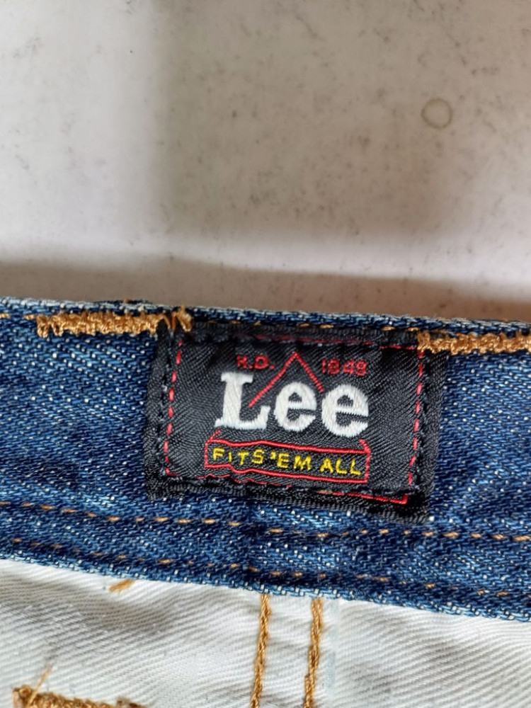 남성 리 일판 슬림핏 데님 일자청바지 (34) 이미지