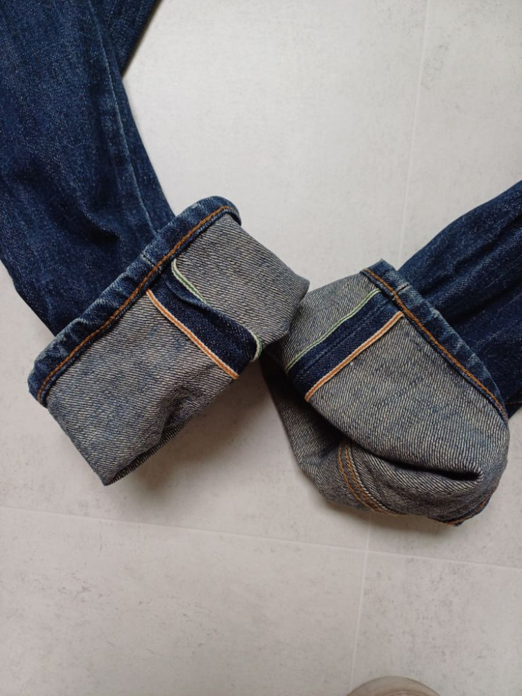 남성 리 일판 슬림핏 데님 일자청바지 (34) 이미지