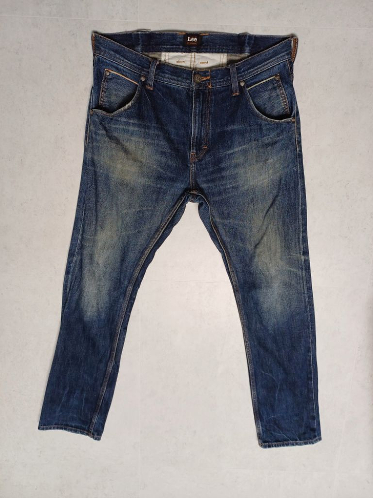 남성 리 일판 슬림핏 데님 일자청바지 (34) 이미지