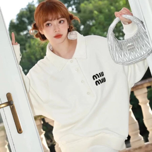 [Rix] miumiu Logo Polo Sweatsh