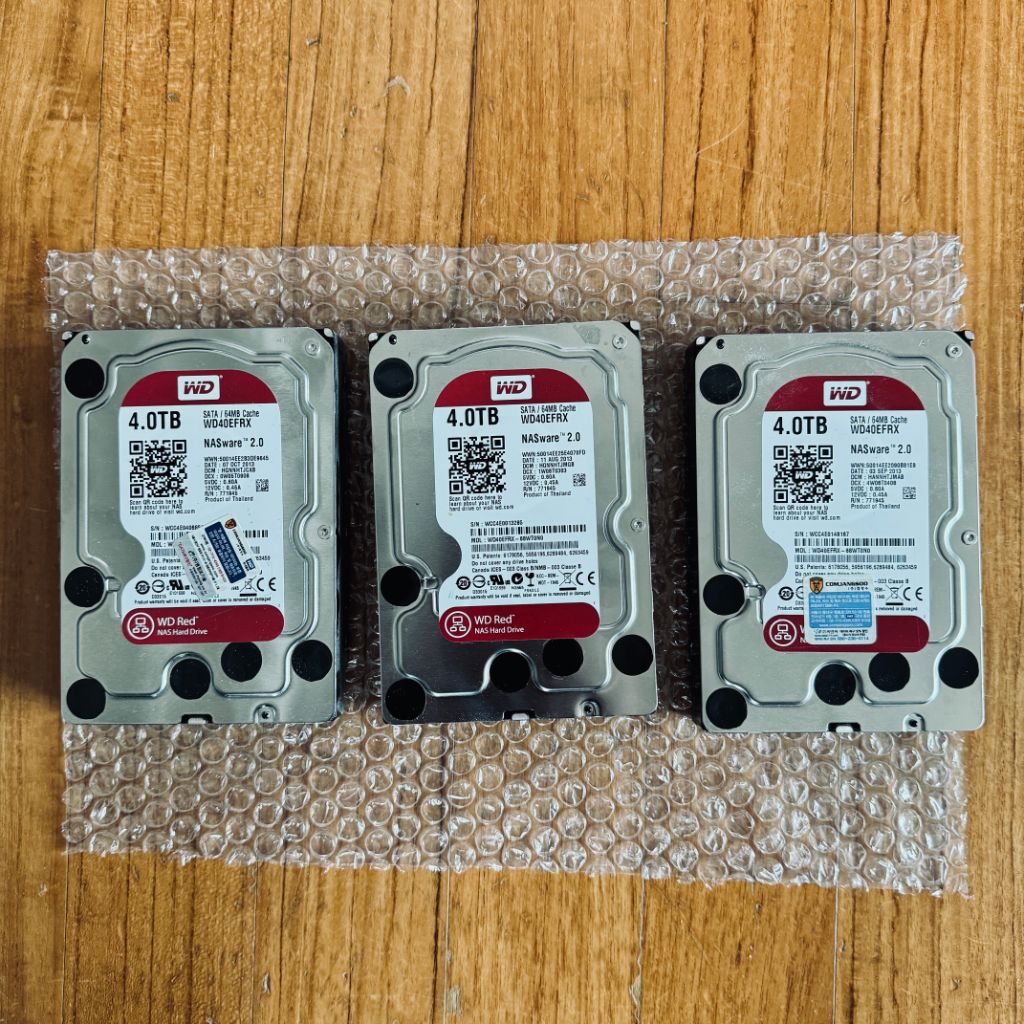 4TB wd red nas용 hdd 2대 일괄