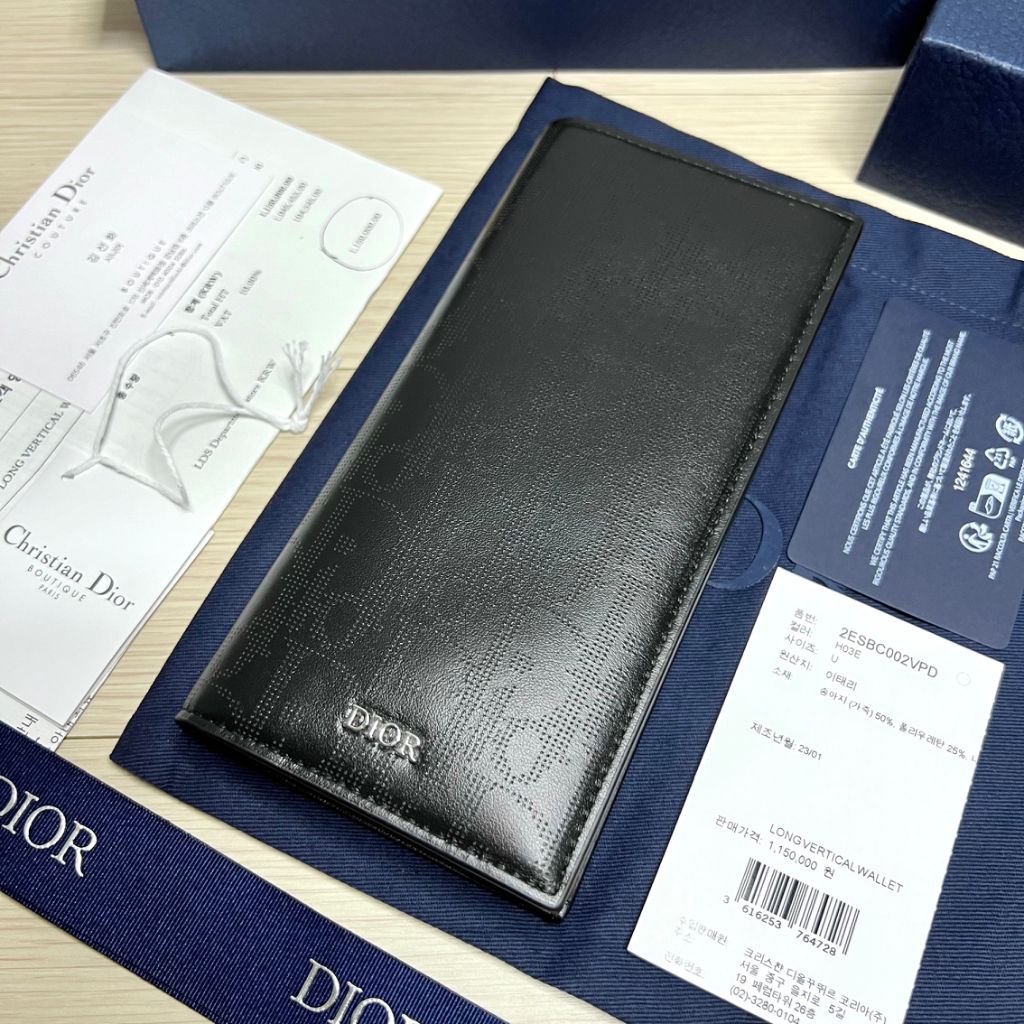 [새상품] 디올 오블리크 갤럭시 버티컬 장지갑
