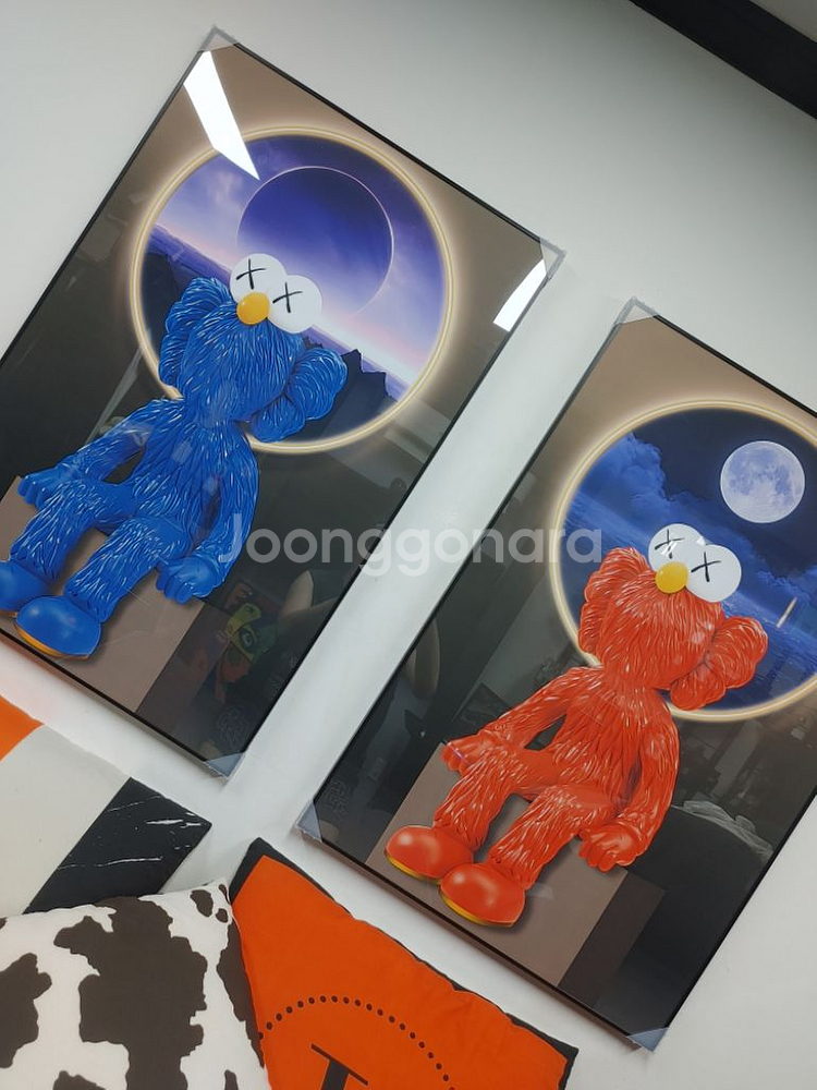 카우스 세서미스트리트 대형 베어브릭 그림 액자 인테리어--3