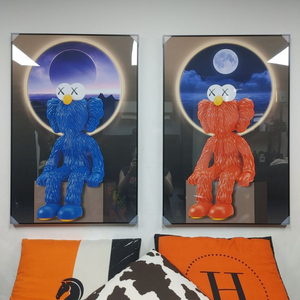 베어브릭 카우스 피규어 세시미스트리트 대형 그림 액자