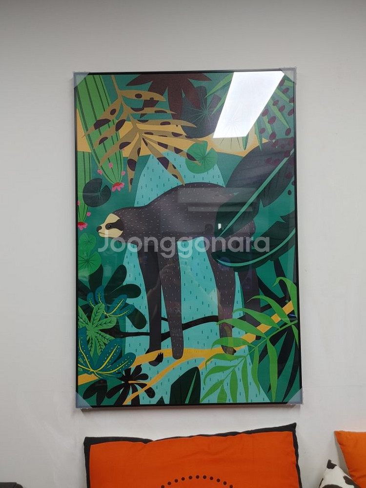 나무늘보 대형 동물그림 동물액자 자연 그림 액자 소품--2
