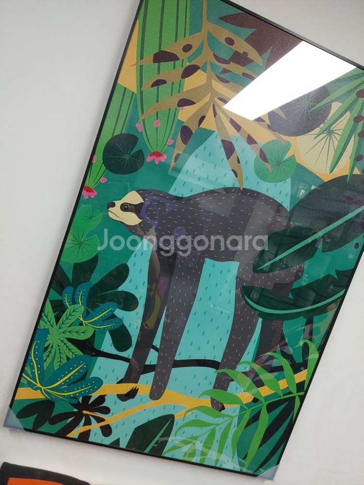 나무늘보 대형 동물그림 동물액자 자연 그림 액자 소품--1