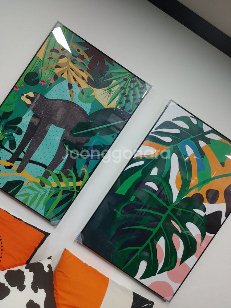 나무늘보 대형 동물그림 동물액자 자연 그림 액자 소품--5