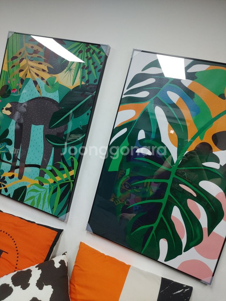나무늘보 대형 동물그림 동물액자 자연 그림 액자 소품--6