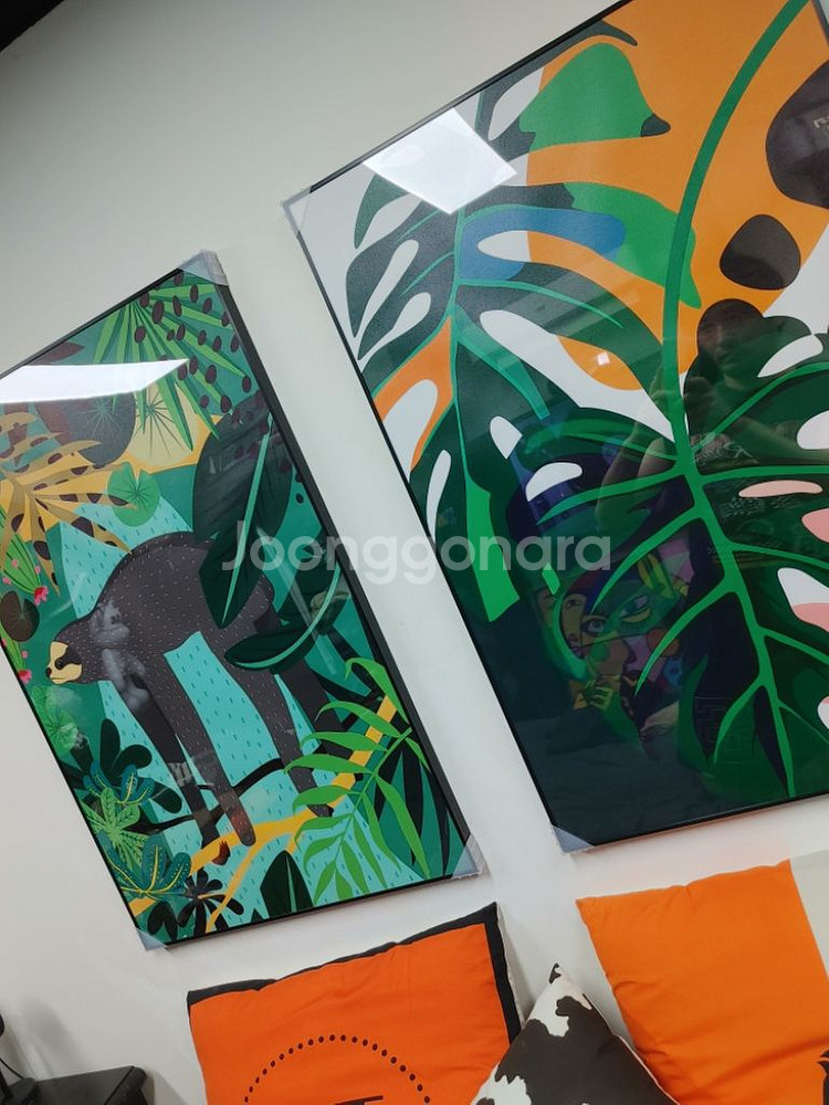 나무늘보 대형 동물그림 동물액자 자연 그림 액자 소품--7