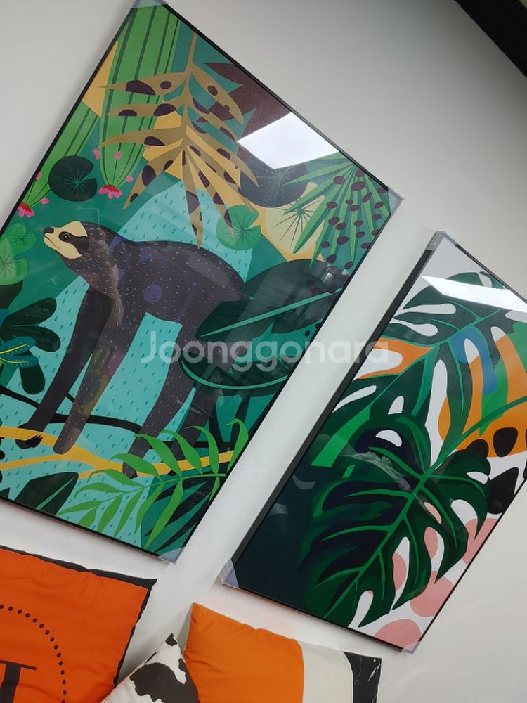 나무늘보 대형 동물그림 동물액자 자연 그림 액자 소품--9