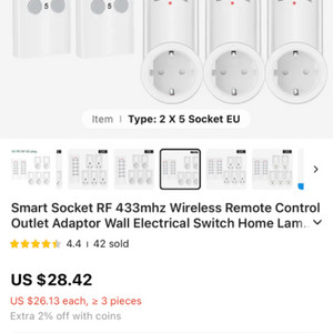 스마트 RF 소켓 + 스마트 IR RF 리모컨 세트