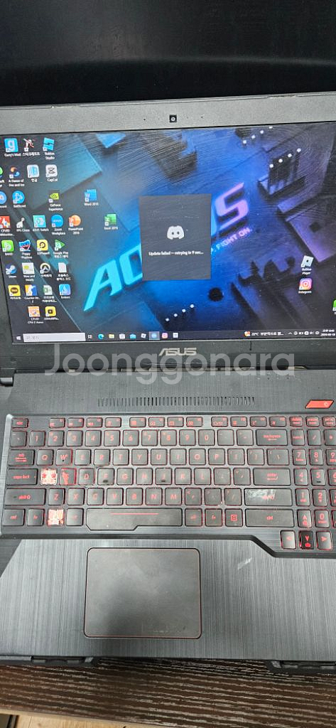 asus 게이밍 노트북+쿨링 거치대--8