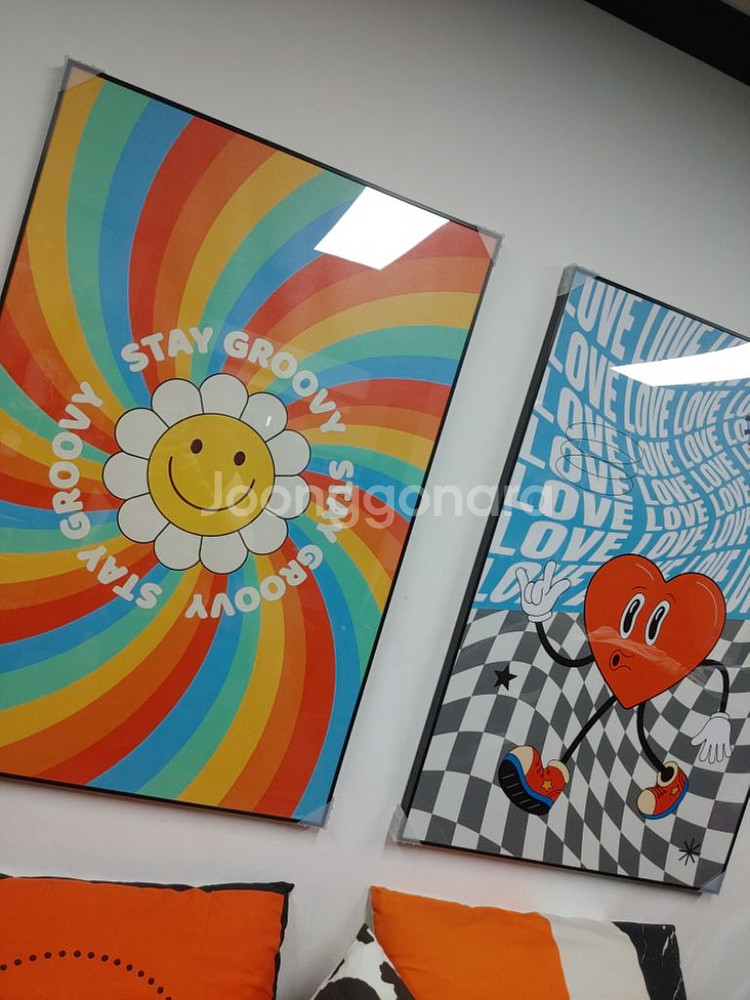 스마일그림 스마일액자 꽃그림 꽃액자 팝아트 그림 액자--6