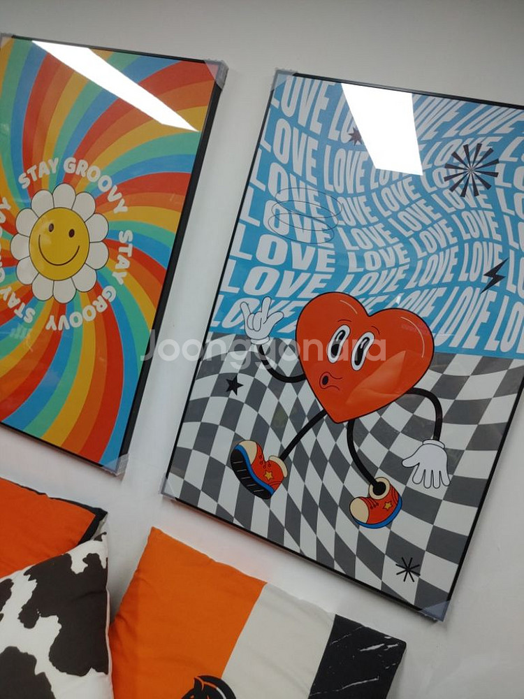 스마일그림 스마일액자 꽃그림 꽃액자 팝아트 그림 액자--9