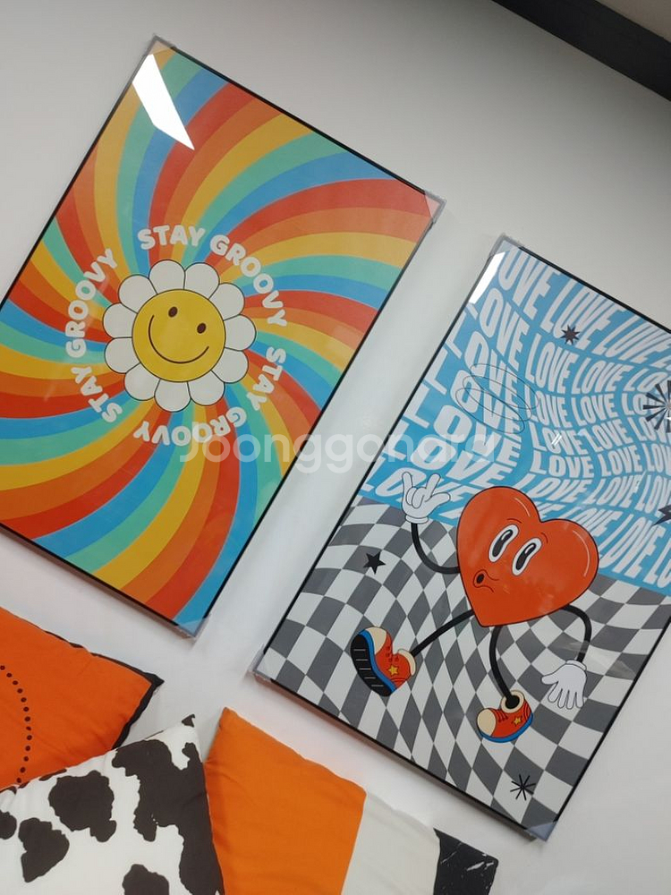 스마일그림 스마일액자 꽃그림 꽃액자 팝아트 그림 액자--8