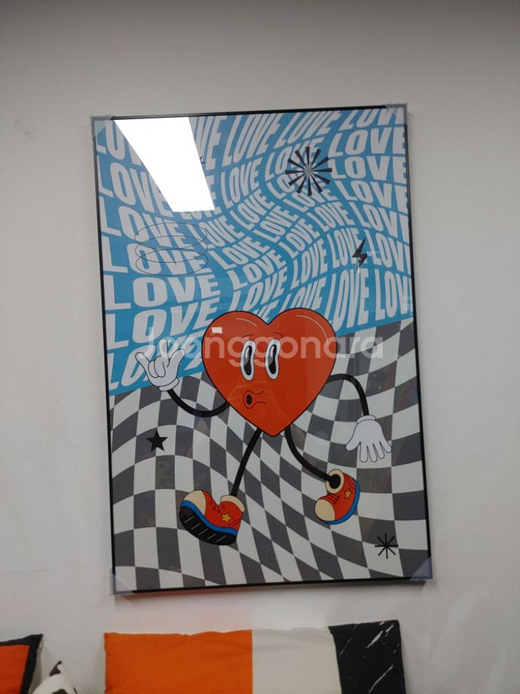하트그림 하트액자 대형 팝아트 그림 액자 인테리어소품--1