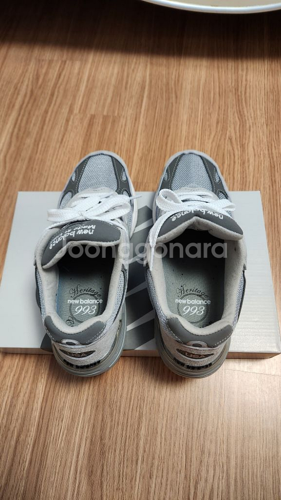 W 뉴발란스 993 그레이 B스탠다드 245사이즈--4