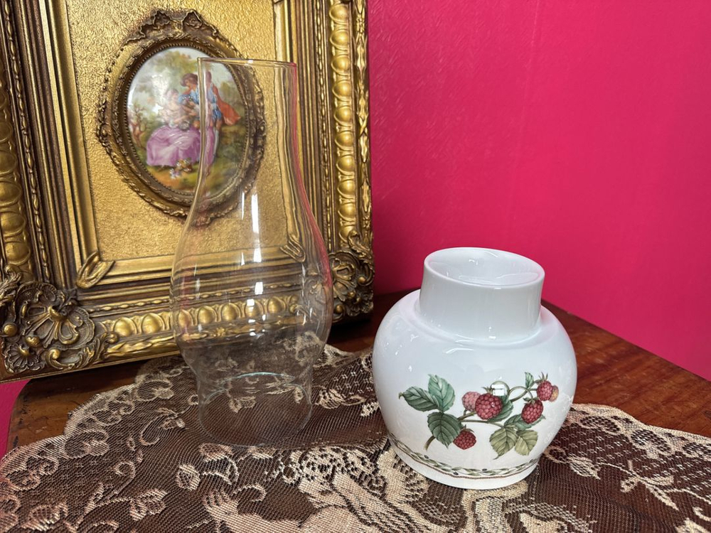 노리다케 빈티지 유리 전등갓 캔들 홀더--7