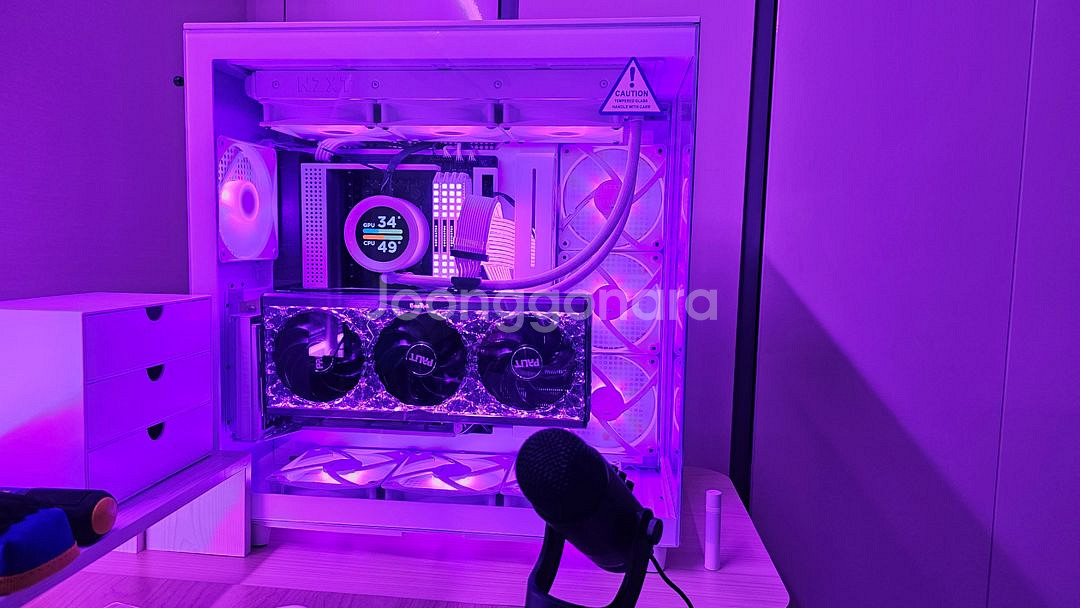 깔끔한 NZXT + 커세어 세팅 4090 7950X3D--3