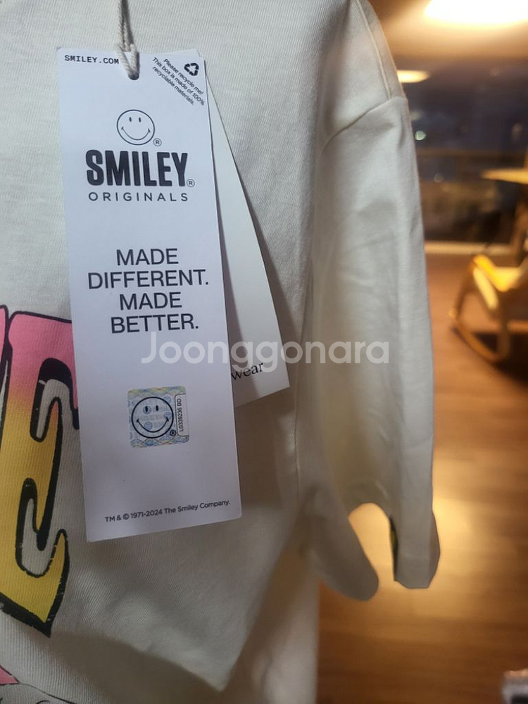 탑텐 이나영 오가닉 스마일 반팔티--5