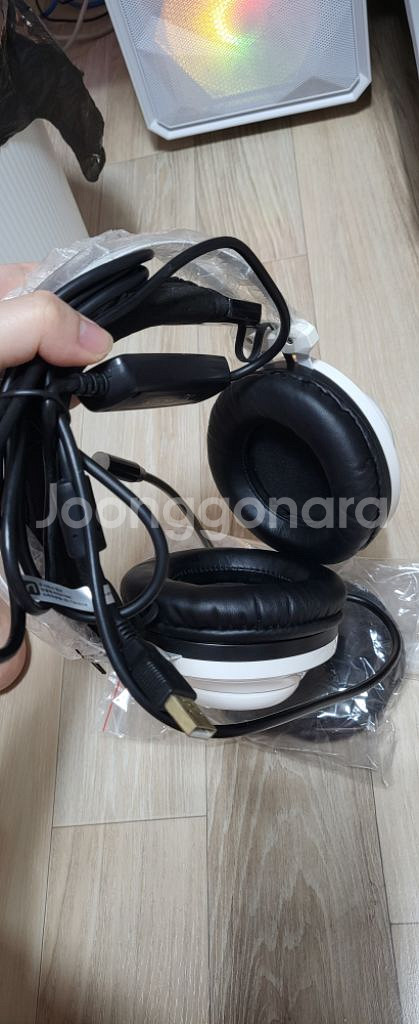 앱코 N550 유선 헤드셋 (화이트) + 이어패드--4