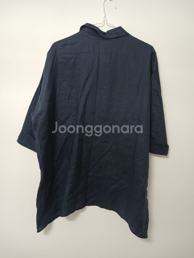 여성 마100% 롱 린넨셔츠 (오버핏95-105)--7