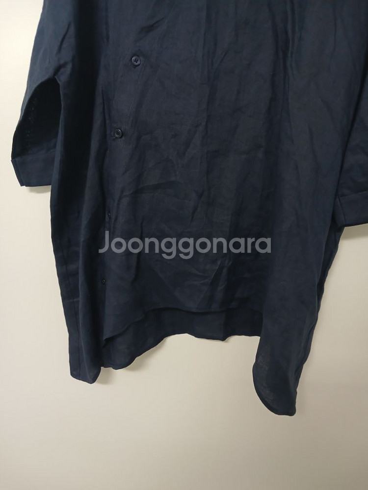 여성 마100% 롱 린넨셔츠 (오버핏95-105)--4