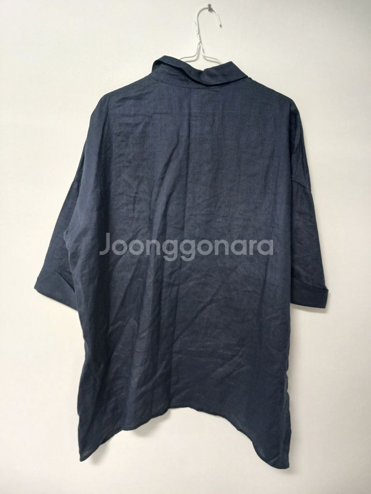 여성 마100% 롱 린넨셔츠 (오버핏95-105)--9