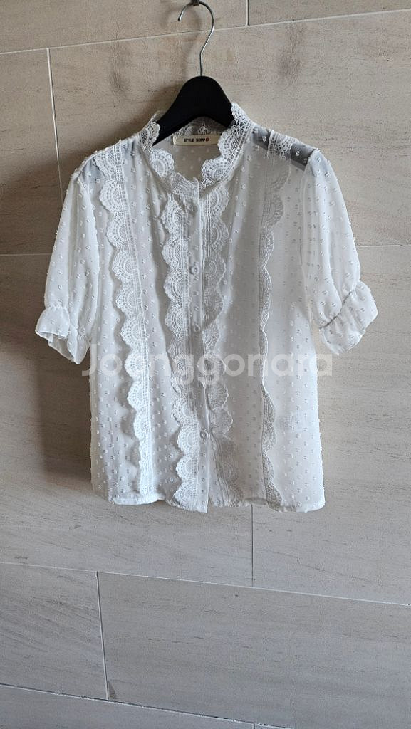 (정품) 숲 레이스 시스루 블라웃--2