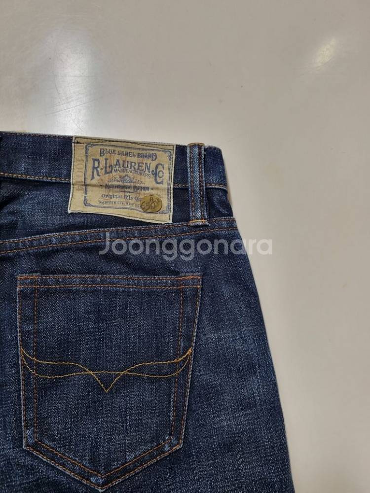 27)폴로랄프로렌 셀비지 데님 생지 워싱 일자 명품청바--2