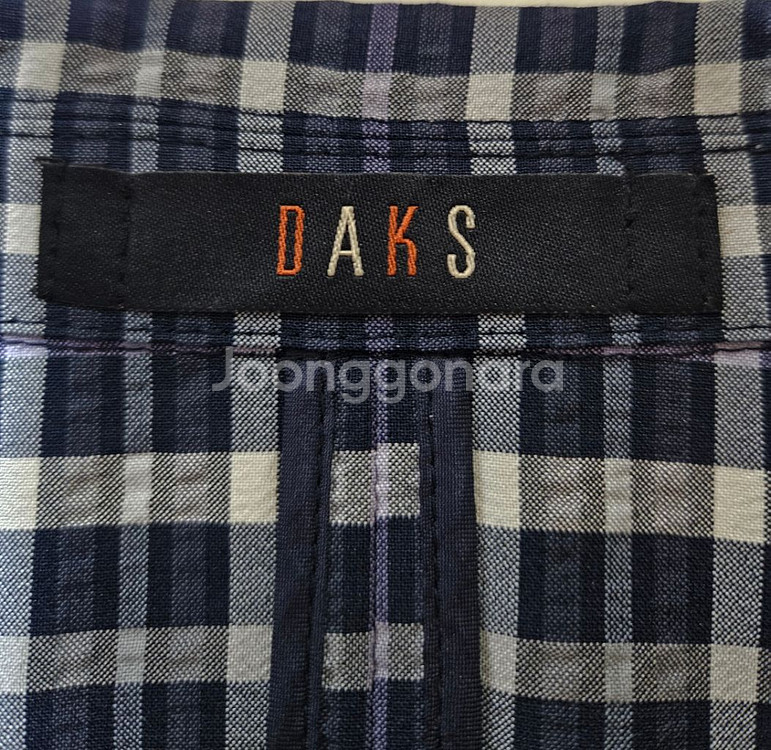 66)DAKS 닥스 여성 견 모 혼방 체크자켓--3