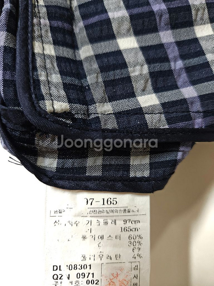 66)DAKS 닥스 여성 견 모 혼방 체크자켓--5