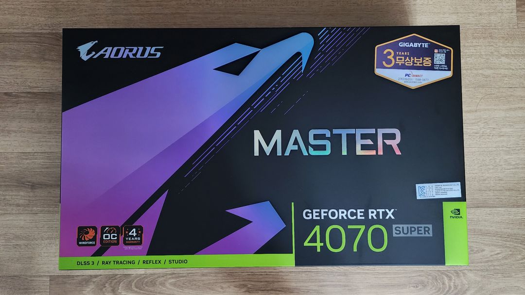 AORUS 지포스 RTX 4070 SUPER 팝니다.