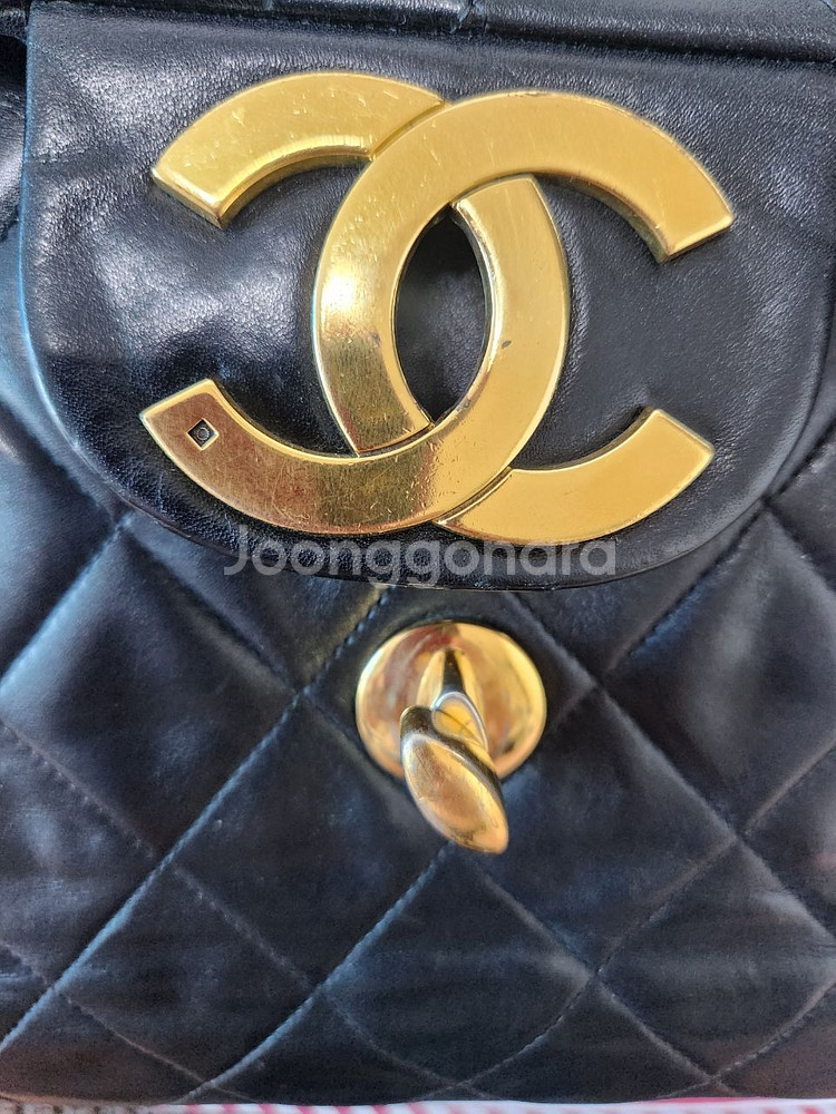 샤넬 빈티지 클래식 플랩백 라지--7