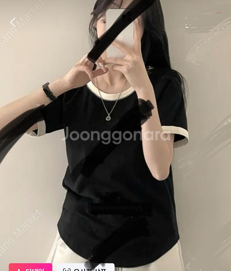 새상품 나비반팔티--2