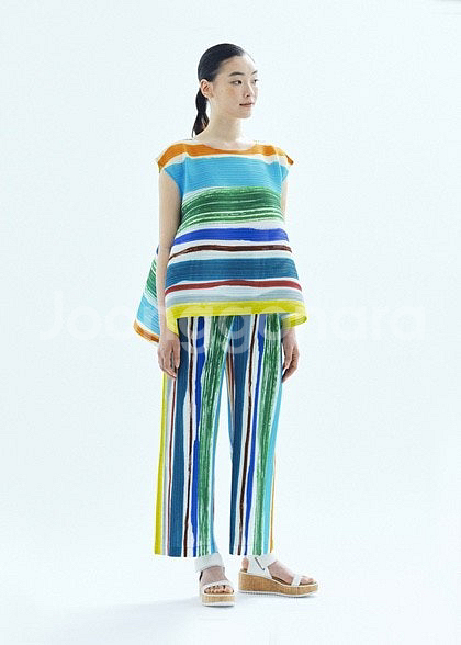 플리츠플리즈 바운스 모노크롬 path 탑 , 리프베인탑--2