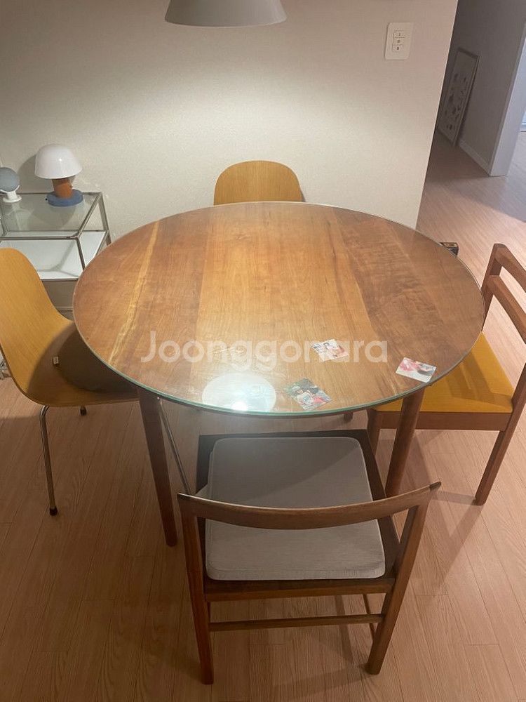 아날로그 목공방 원형 테이블--1