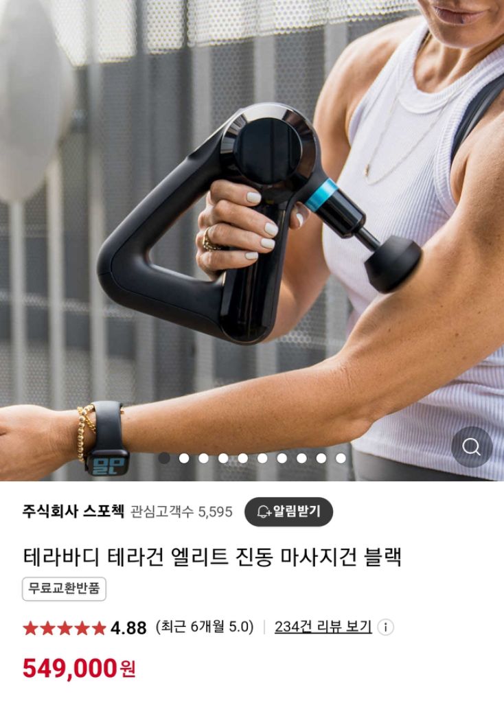 테라건 엘리트 블랙 진동마사지건 4세대 판매