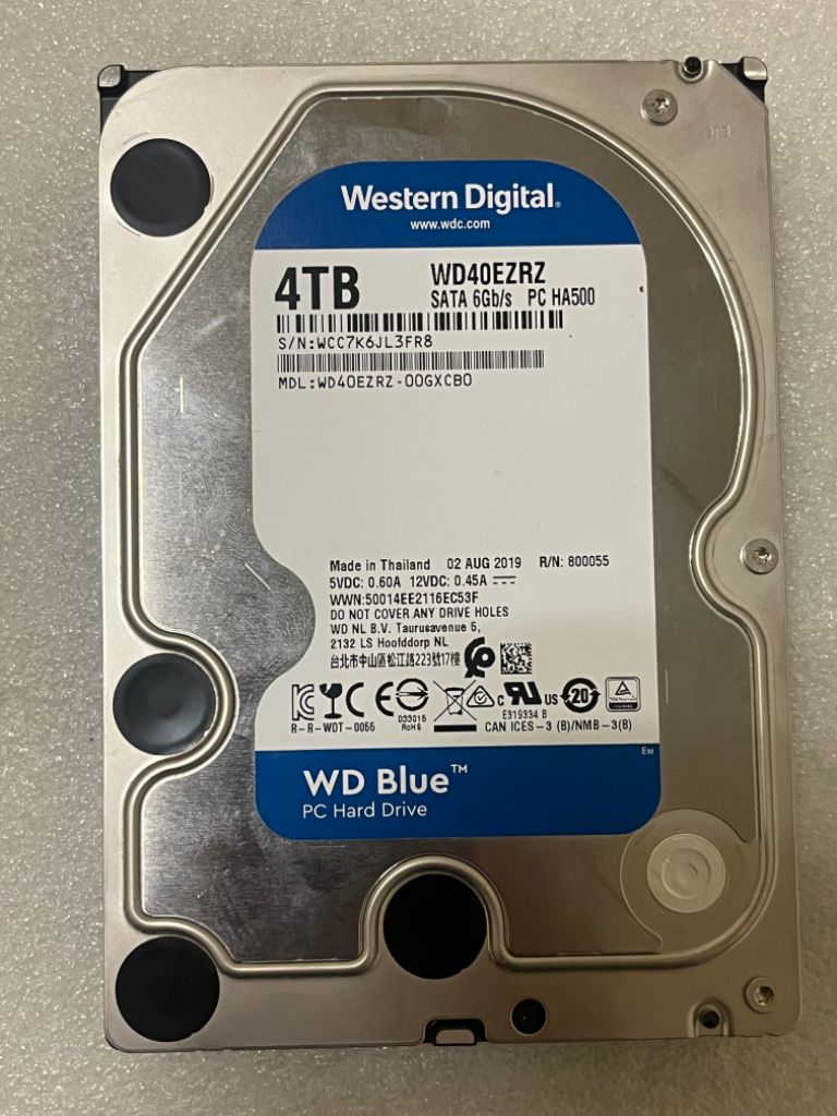 hdd wd blue 4tb,4테라 팝니다. (택포함)