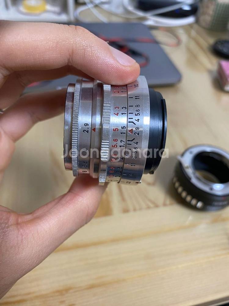마이어 옵틱스 트리오플란 50mm f2.9 후지 어답터--1